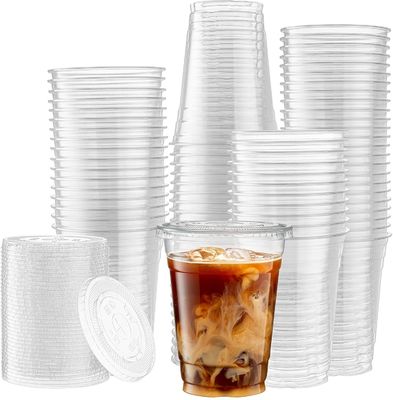 7oz / 9oz / 10oz / 12oz / 14oz / 16oz / 18oz / 20oz / 24oz / 30oz / 32oz PET μπουκάλι παγωμένο για μια φορά με καπάκια