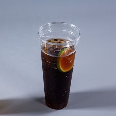 Διαυγές PET Custom Printed Milkshake Smoothie πλαστικό φλιτζάνι με κάλυμμα θόλο 12oz 16oz 20oz