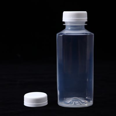 250 ml 350 ml 500 ml PP πλαστικές ανθεκτικές στη θερμότητα τετραγωνικές φιάλες ποτών με κάλυμμα