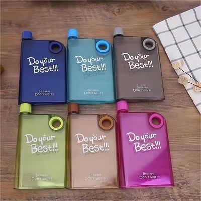 250 ml 350 ml 500 ml PP πλαστικές ανθεκτικές στη θερμότητα τετραγωνικές φιάλες ποτών με κάλυμμα